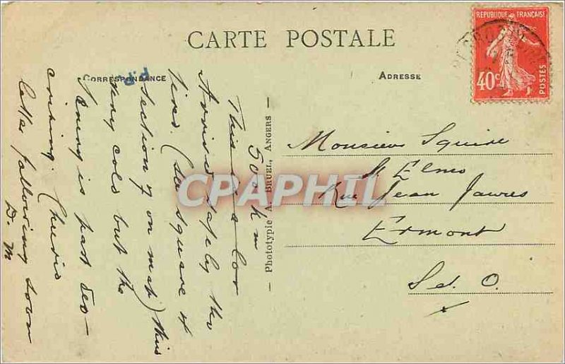 Old Postcard Perros Guirec C N Rocks Pointe du Sphinx