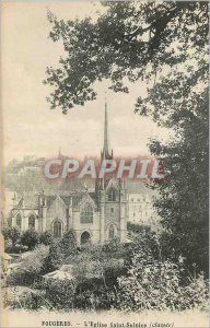 Old Postcard Fougeres The Saint Sulpice Church (classified)