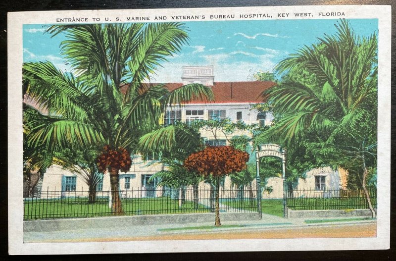 Vintage Postcard 1915-1930 U.S. Marine & Veteran's Hospital Key West Florida FL