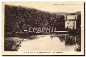 Old Postcard La Bourboule Dam