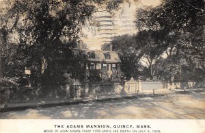 The Adams Mansion Home of John Adams Quincy, Massachusetts USA View Postcard ...