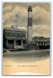 1907 Lighthouse Atlantic City New Jersey NJ Antique Posted Postcard