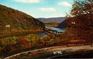 West Virginia Harper's Ferry Where Three States and Two Rivers Meet