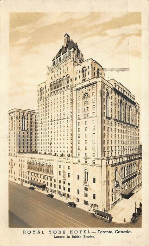 Toronto Canada Royal York Hotel Largest in British Empire Real Photo Postcard