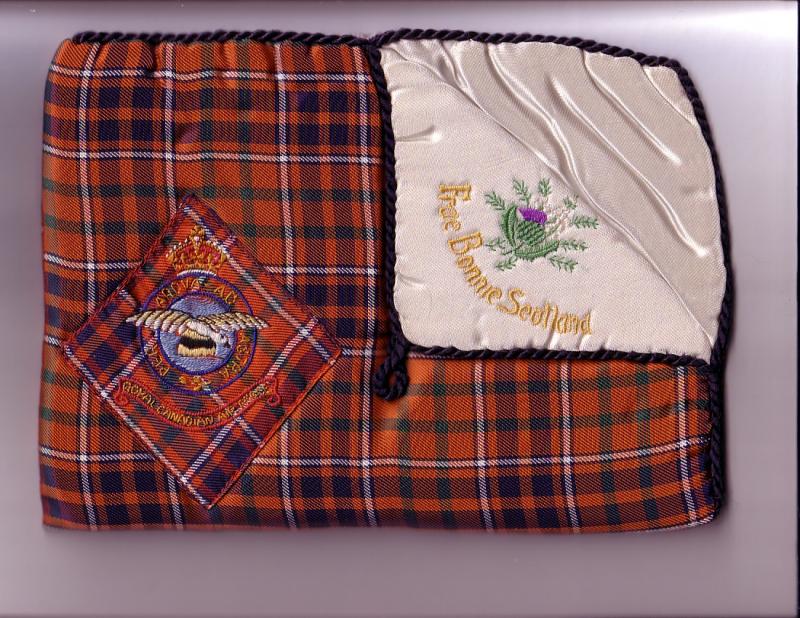 Cloth Tartan Commemorative Royal Canadian Air Force Bag, Scotland...