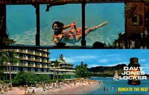 Hawaii Waikiki Beach Reef Hotel Davy Jones Locker Unique Cocktail Lounge