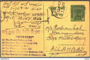 India Postal Stationery Ashoka 5ps Saniswera Delhi