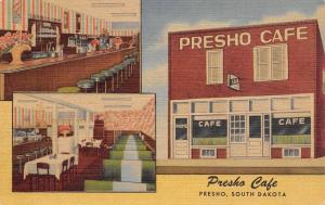 Fresno SD Art Deco Presho Cafe~Fairmont Ice Cream~Folgers Coffee~1951 Roadside 