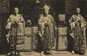china, SHANGHAI, Buddhist Priests (1909) Kuhn & Komor Postcard
