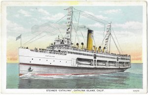 The Catalina Steamer Boat Carrying Passengers to Catalina Island California