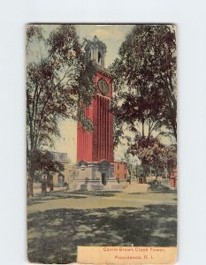 Postcard Carrie Brown Clock Tower Providence Rhode Island USA