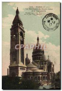 Old Postcard Paris 18th arr the Basilique du Sacre Coeur and the Campanile