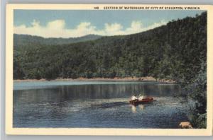 Linen Postcard-Watershed of City-Staunton,Virginia/VA