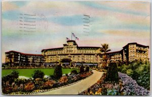 1947 The Huntington Hotel and Bungalows Pasadena California CA Postcard