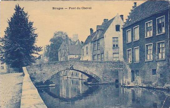 Belgium Bruges Pont du Cheval 1932