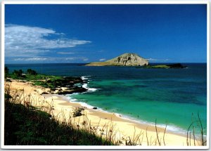 CONTINENTAL SIZE POSTCARD MAKAPUU BEACH ON OAHU HAWAII POSTED 1986