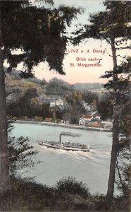 Linz Austria Steamer in River Scenic View Vintage Postcard AA111066