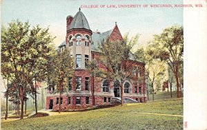 MADISON WISCONSIN-UNIVERSITY-COLLEGE OF LAW- POSTCARD 1900s