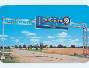 Pre-1980 WELCOME TO MICHIGAN SIGN state of Michigan hJ6180