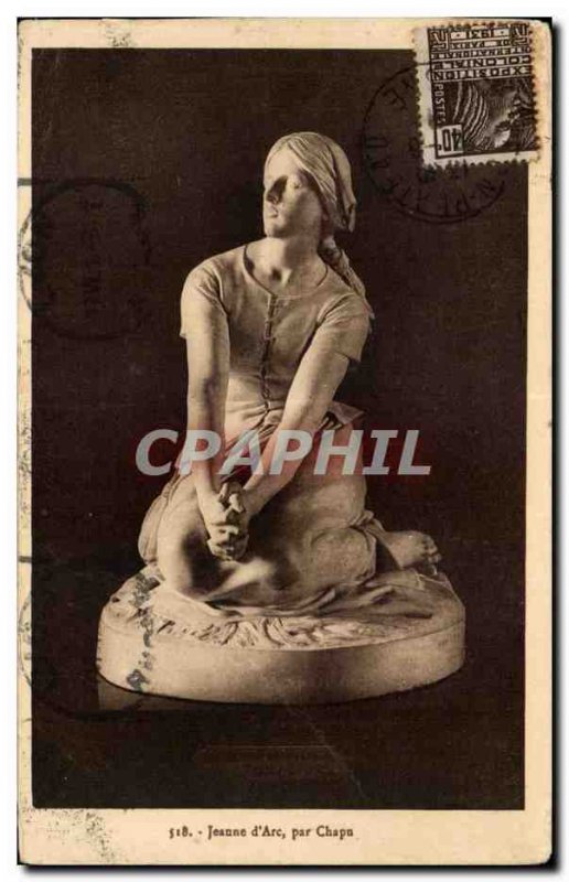 Art - Sculpture - Jeanne d & # 39Arc - Old Postcard