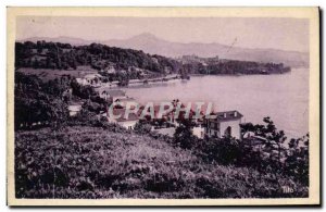 Old Postcard Hendaye Villas L & # 39Avenue the Beach View of the city and the...