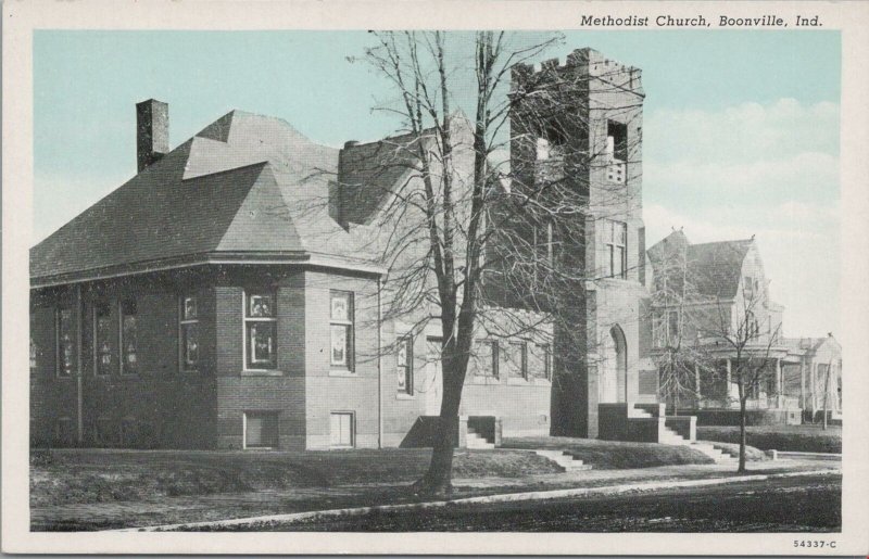 Postcard Methodist Church Boonville  IN