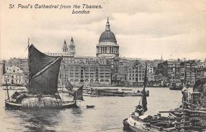 BR59127 st paul s cathedral from the thames ship bateaux london   uk