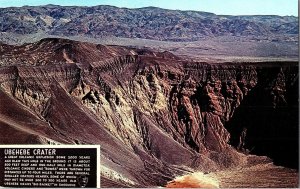 Scenic View Ubehebe Crater Death Valley California Photochrome Postcard