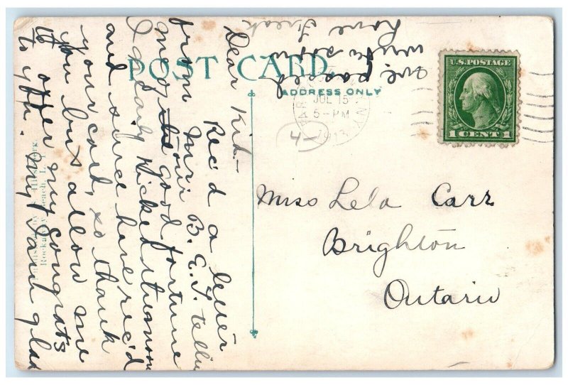 1913 Loraine Hotel Edgemere Exterior Building Long Island New York NY Postcard