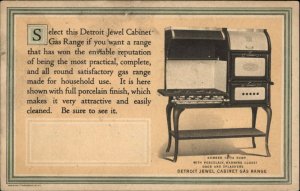 Detroit Jewel Cabinet Gas Range Stove NON-OX METAL c1910 Postcard