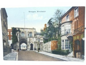 Westgate Winchester Hampshire Plume of Feathers Pub Vintage Postcard