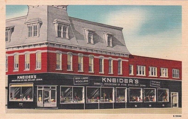 Postcard Kneider's Building Dunnville Ontario Canada