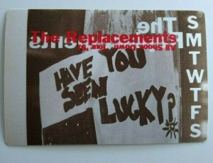 The Replacements Backstage Pass Original All Shook Down 1991 Tour Rock Concert