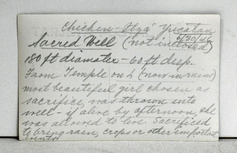 Sacred Well at Chichen-Itza, Yucatan, Mexico - Postcard