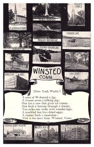 Connecticut ,  Winsted , Multi view 14 views and Poem