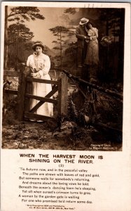 When the Harvest Moon is Shining on the River Pt 3 Bamforth Vintage Postcard N50