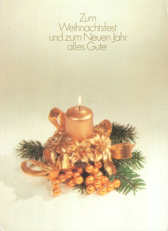 Holidays candle christmas germany Postcard