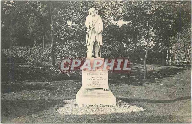 Old Postcard Statue of Chevreul