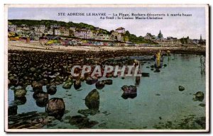 Ste Adresse Le Havre - The Beach - Rocks discovery - Old Postcard