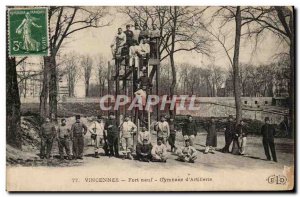 Vincennes Postcard Old Fort Gymnasium new d & # 39artillerie TOP