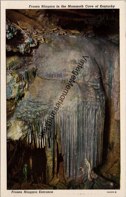 Frozen Niagara Entrance in Mammoth Cave of Kentucky Postcard PC265