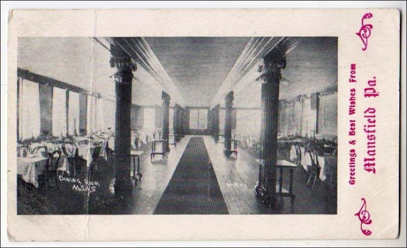 PA - Mansfield. State Normal School, Dining Room   (crease)