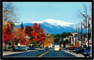 Vtg North Conway New Hampshire NH Main Street Mt Washington Postcard 