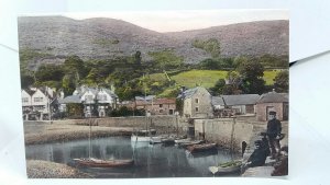 Fishermen at the Harbour Porlock Weir Somerset Antique Friths Postcard c1910