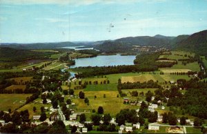 Vermont Aerial View Of Lake St Catherine Between Wells and Poultney 1963