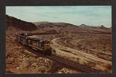 AZ Santa Fe Railroad Train KINGMAN ARIZONA Postcard PC