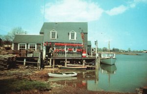 Vintage Postcard A Fisherman's Shack Ocean Fishing Tools Equipment Maine