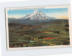 Postcard Mt. Hood And Hood River Valley, Mt. Hood Loop, Oregon