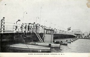 Vintage Postcard Queen Wilhelmina Bridge Curacao N.W.I. Dutch West Indies