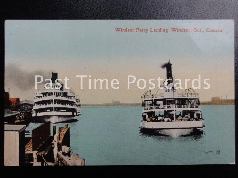 Vintage PC - Canada, Windsor Ont, Ferry Landing